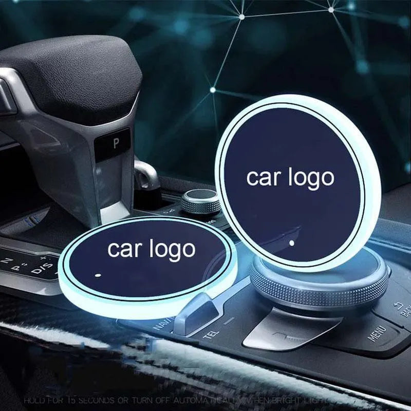 Hot Sale π50% OFF π7 Colors Led Car Logo Cup Lights up Holder(1 pair)