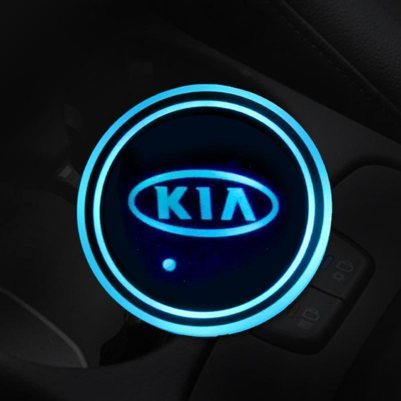 Hot Sale π50% OFF π7 Colors Led Car Logo Cup Lights up Holder(1 pair)
