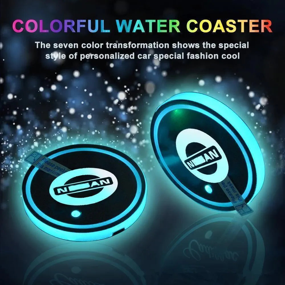 Hot Sale π50% OFF π7 Colors Led Car Logo Cup Lights up Holder(1 pair)