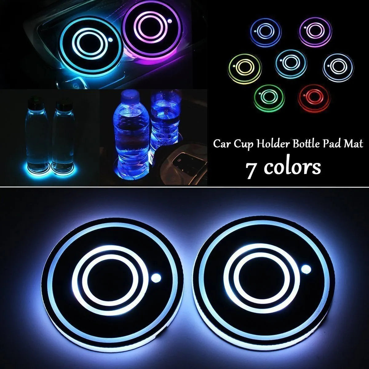 Hot Sale π50% OFF π7 Colors Led Car Logo Cup Lights up Holder(1 pair)