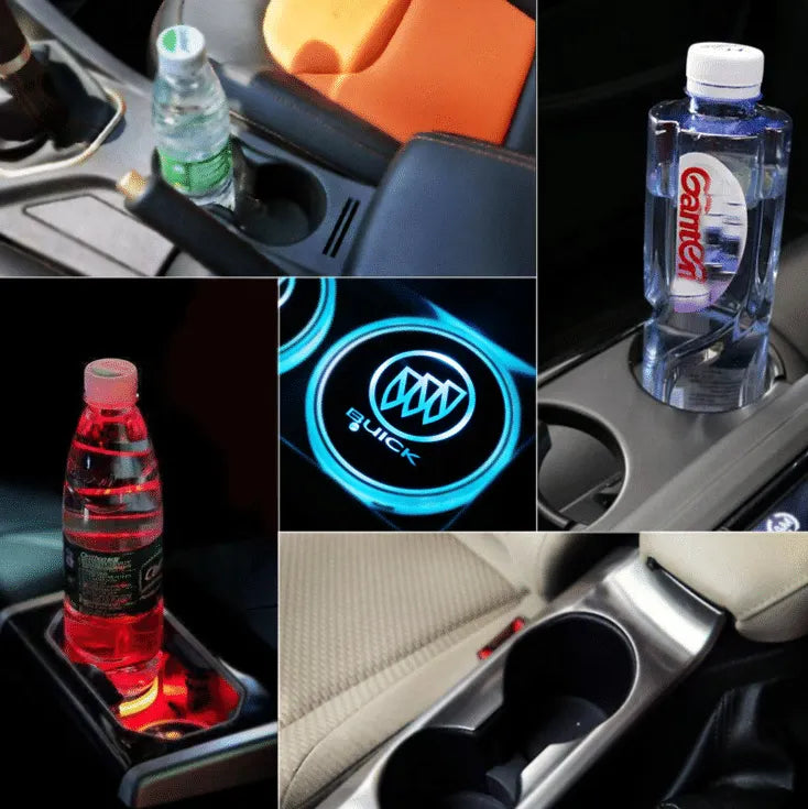 Hot Sale π50% OFF π7 Colors Led Car Logo Cup Lights up Holder(1 pair)
